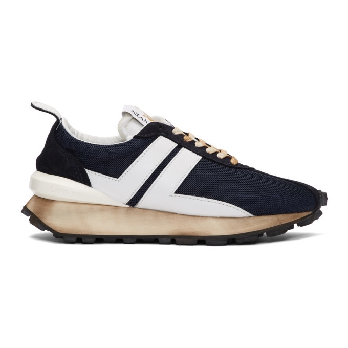 Photo: Lanvin Navy and White Running Sneakers