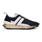 Lanvin Navy and White Running Sneakers