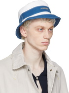 Jacquemus Blue & White 'Le Bob Rayures' Bucket Hat