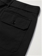 LEMAIRE - Belted Cotton-Canvas Shorts - Black