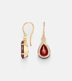 Ileana Makri 14kt gold (750/1000) earrings with garnets and diamonds