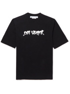 Off-White - Neen Logo-Print Cotton-Jersey T-Shirt - Black