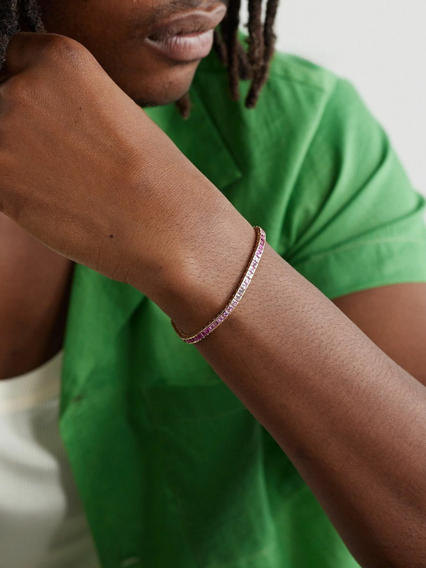 Photo: 42 Suns - 14-Karat Gold Sapphire Bracelet - Gold