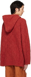 GAUCHERE Red Virgin Wool Hoodie