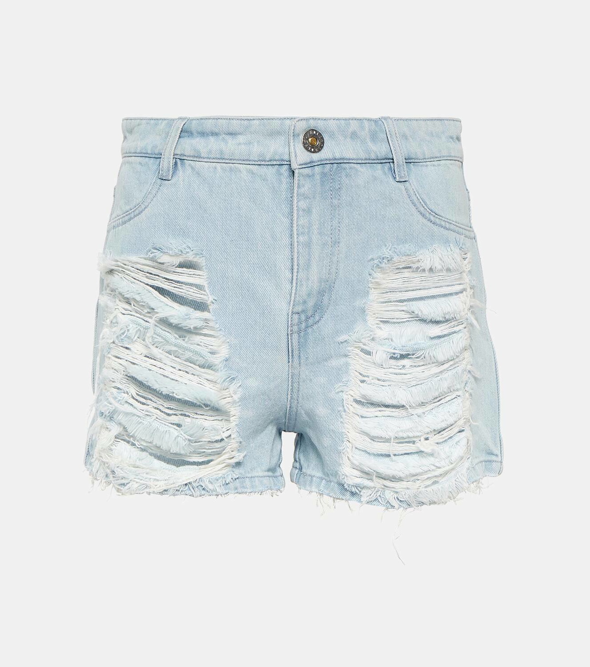 Dion Lee Distressed high-rise denim shorts