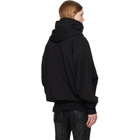 Julius Black W Neck Hoodie