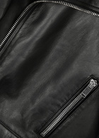 Saint Laurent Leather Biker Jacket Black