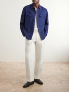 Eleventy - Lyocell and Linen-Blend Shirt - Blue