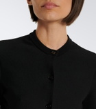 McQueen Lace-trimmed peplum cardigan