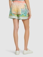 CASABLANCA Printed Linen Shorts