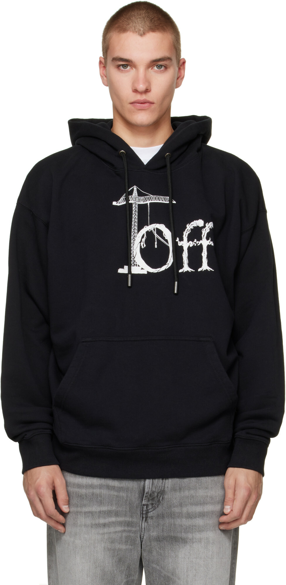 Off-White Black Shared Logo Skate Hoodie
