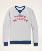 Brooks Brothers Men's Cotton Terry Logo Sweatshirt | White