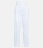 Alaïa High-rise cotton gabardine pants