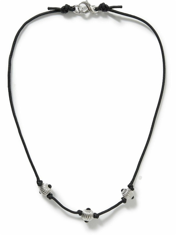 Photo: Lanvin - Silver-Tone, Leather and Enamel Necklace