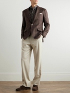 Brunello Cucinelli - Linen, Wool and Silk-Blend Blazer - Brown