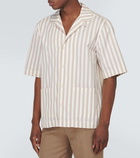 Lardini Striped cotton poplin shirt