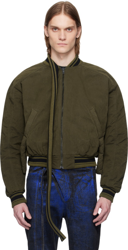 Photo: Ottolinger Khaki Strap Bomber Jacket