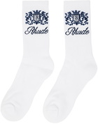 Rhude White Crest Socks