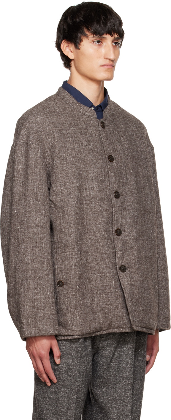 Nanamica Brown Buttoned Jacket Nanamica