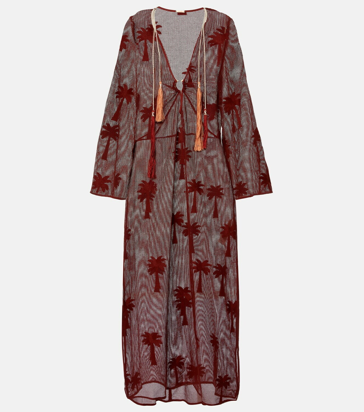 Johanna Ortiz Embroidered cotton mesh kaftan