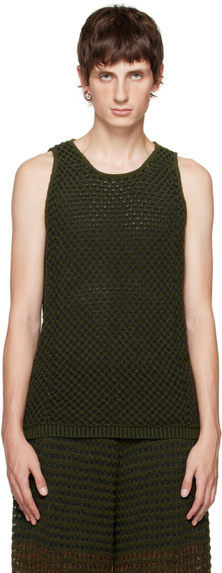 Photo: Isa Boulder Green Thicklace Tank Top