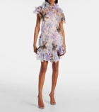 Susan Fang Air-Whirl floral-appliqué minidress