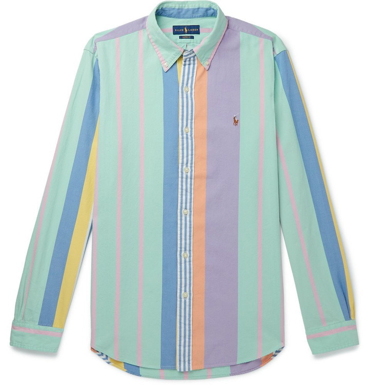 Photo: Polo Ralph Lauren - Button-Down Collar Striped Cotton Oxford Shirt - Mint