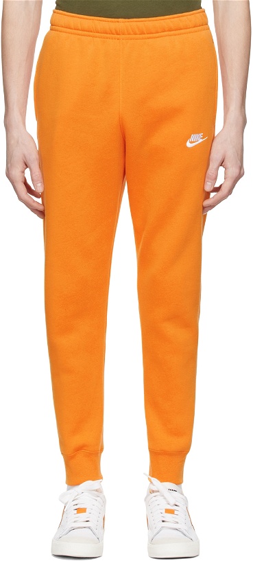 Photo: Nike Orange Sportswear Club Lounge Pants