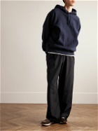The Row - Naoki Brushed Cotton-Jersey Hoodie - Blue