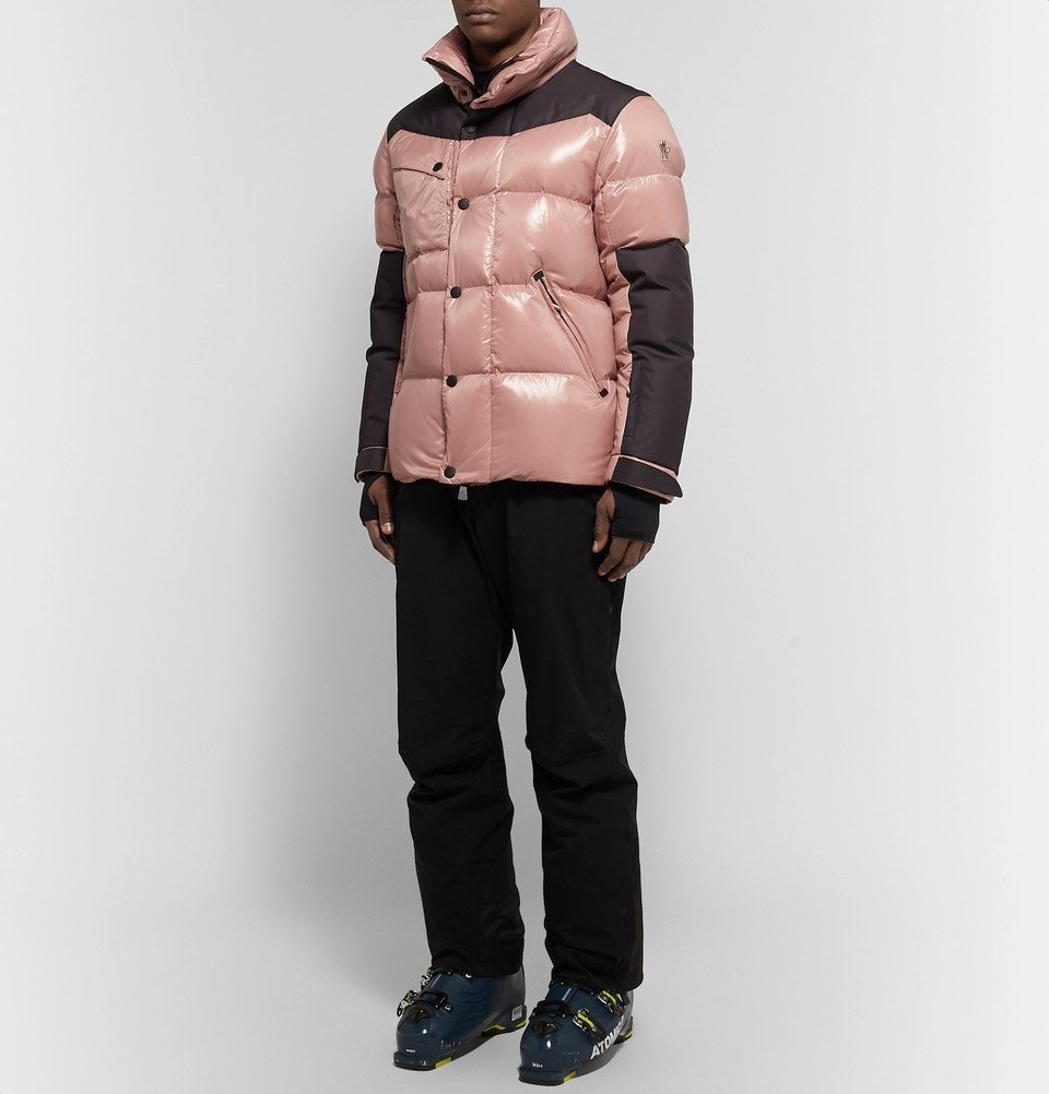 Moncler Grenoble Quilted Panelled Jersey Down Ski Jacket In