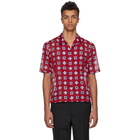 Maison Margiela Red Short Sleeve Printed Shirt