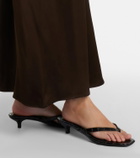Toteme Croc-effect leather thong sandals