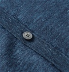 Peter Millar - Giardini Mélange Wool, Silk and Linen-Blend Cardigan - Blue