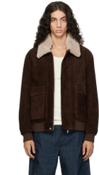 Arma Brown Bari Gritty Suede Jacket
