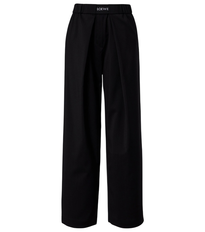 Photo: Loewe Logo wool mid-rise straight pants