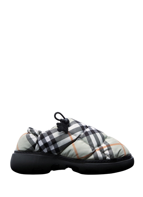 Photo: Burberry Check Nylon-Blend Pillow Mule