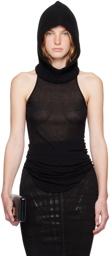 Rick Owens Black Porterville Basic Rib Tank Top