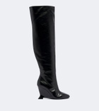 Balmain Leather over-the-knee boots