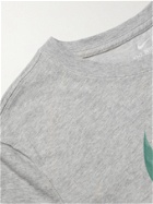 NIKE RUNNING - Logo-Print Mélange Dri-FIT Jersey T-Shirt - Gray