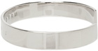 MM6 Maison Margiela Silver Logo Cuff Bracelet