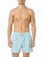 MC2 Saint Barth Man Lightweight Fabric Swim-shorts Lighting Micro Fantasy With Padel Print