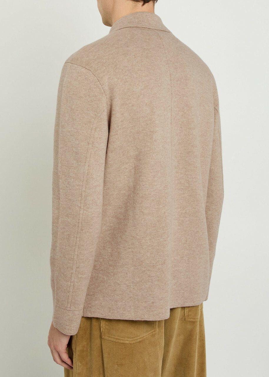 Allude Wool and Cashmere-blend Overshirt Beige