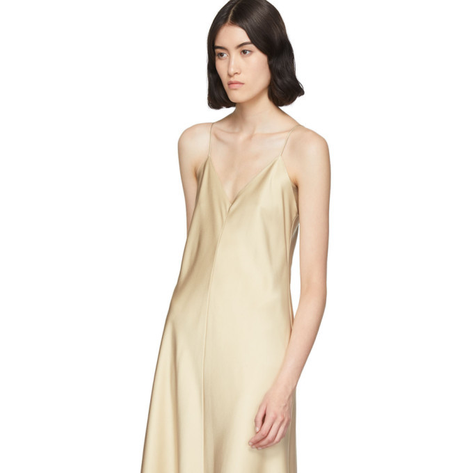 The Row Tan Silk Guinevere Dress The Row