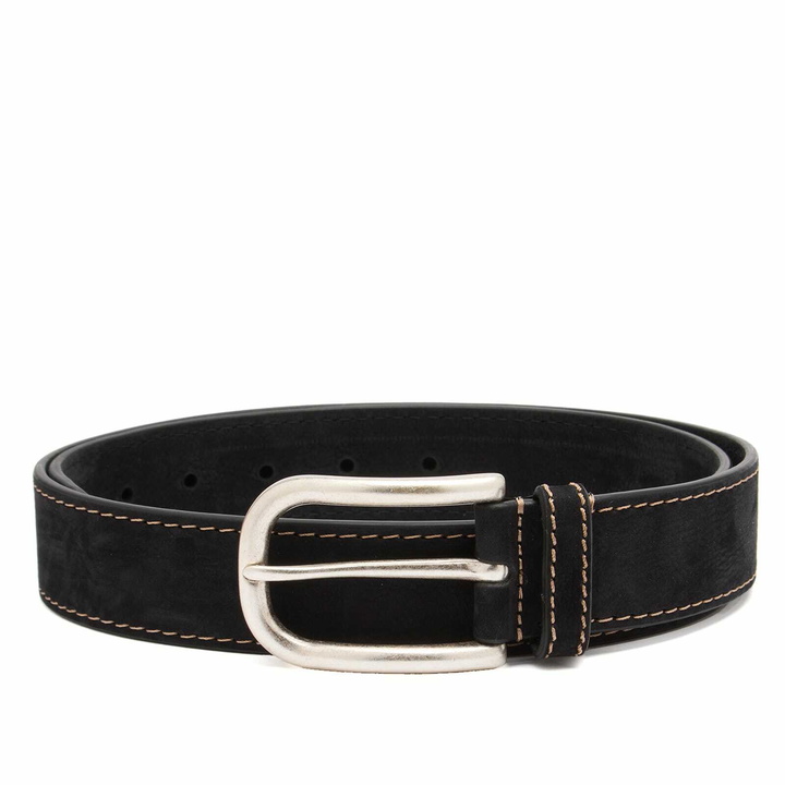 Photo: Anderson's Men's Stitch Trimmed Nubuck Leather Belt in Black