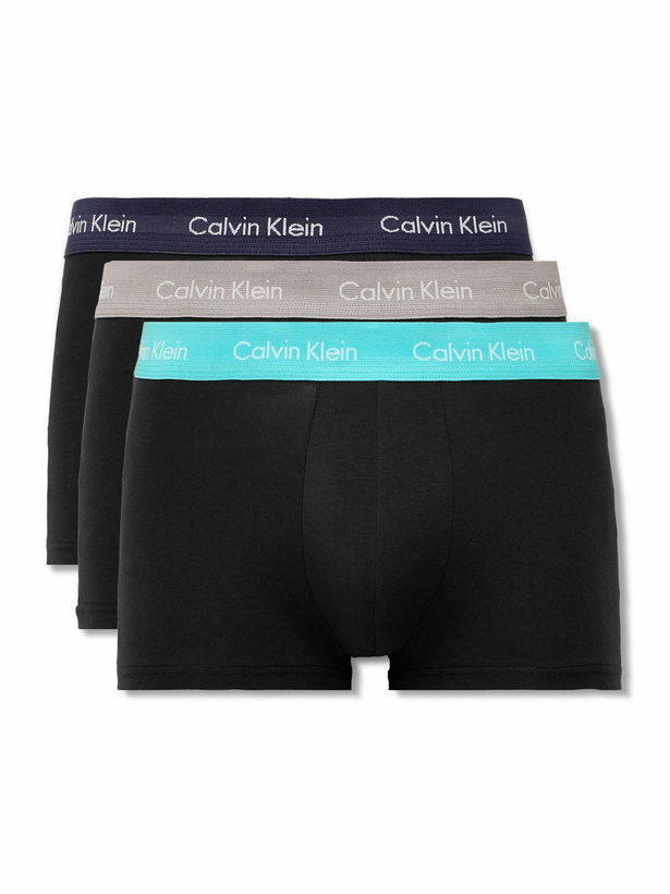 Photo: Calvin Klein Underwear - Three-Pack Stretch-Cotton Trunks - Black