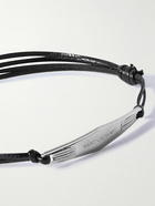 SAINT LAURENT - Leather and Silver-Tone Bracelet - Silver