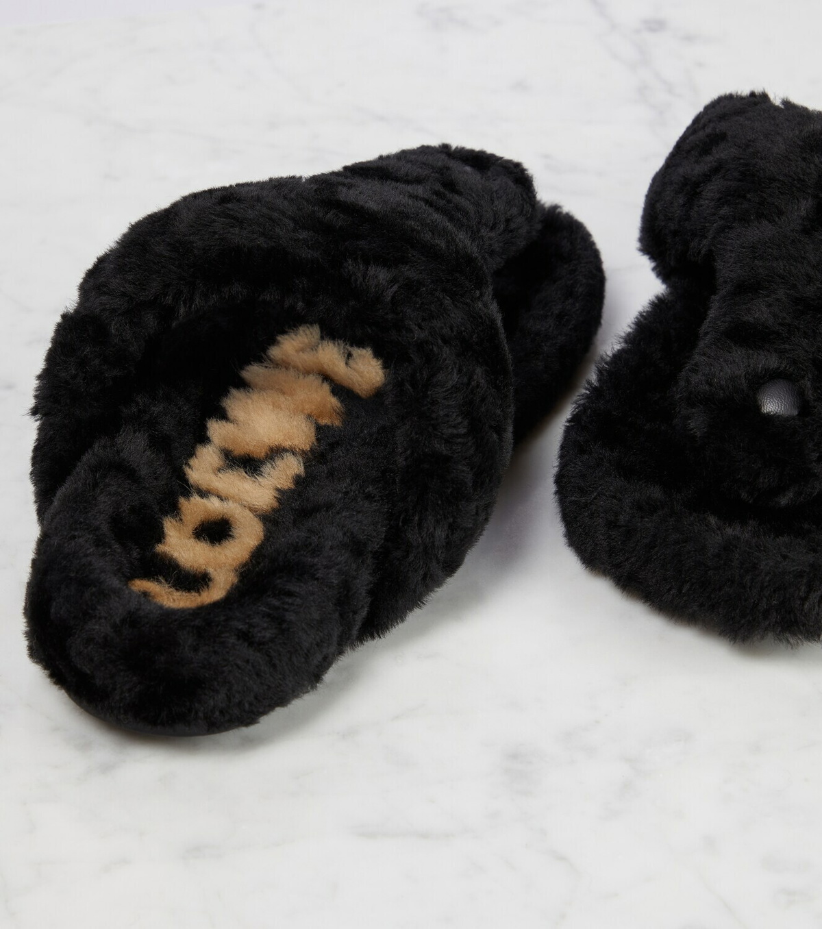 Loewe Ease shearling thong sandals Loewe