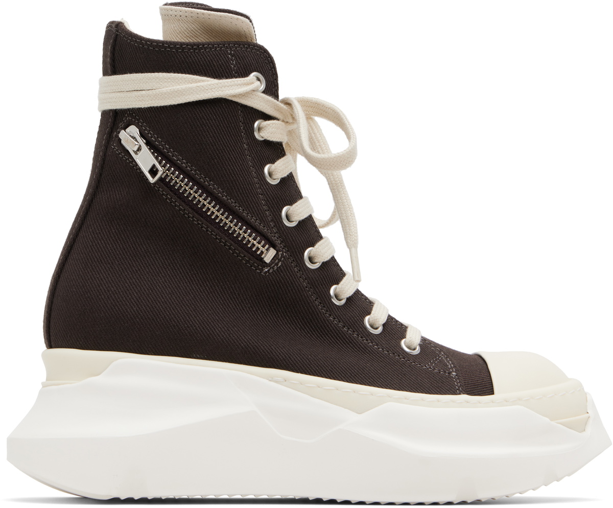 Rick Owens Drkshdw Black Jumbo Lace Abstract High Sneakers Rick