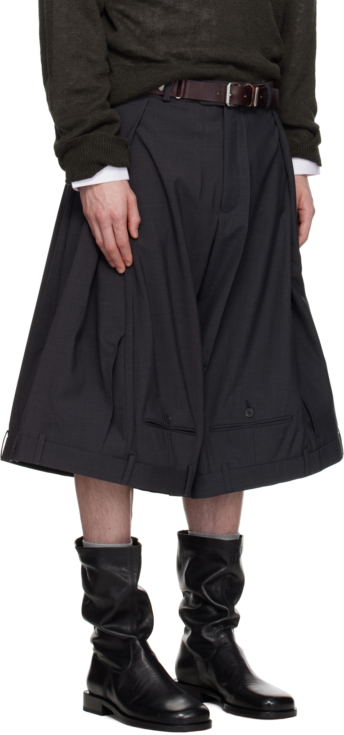 パンツ HODA KOVA Upside Down Trouser S HODAKOVA Upside Down Wide Trouser Shorts HODAKOVA