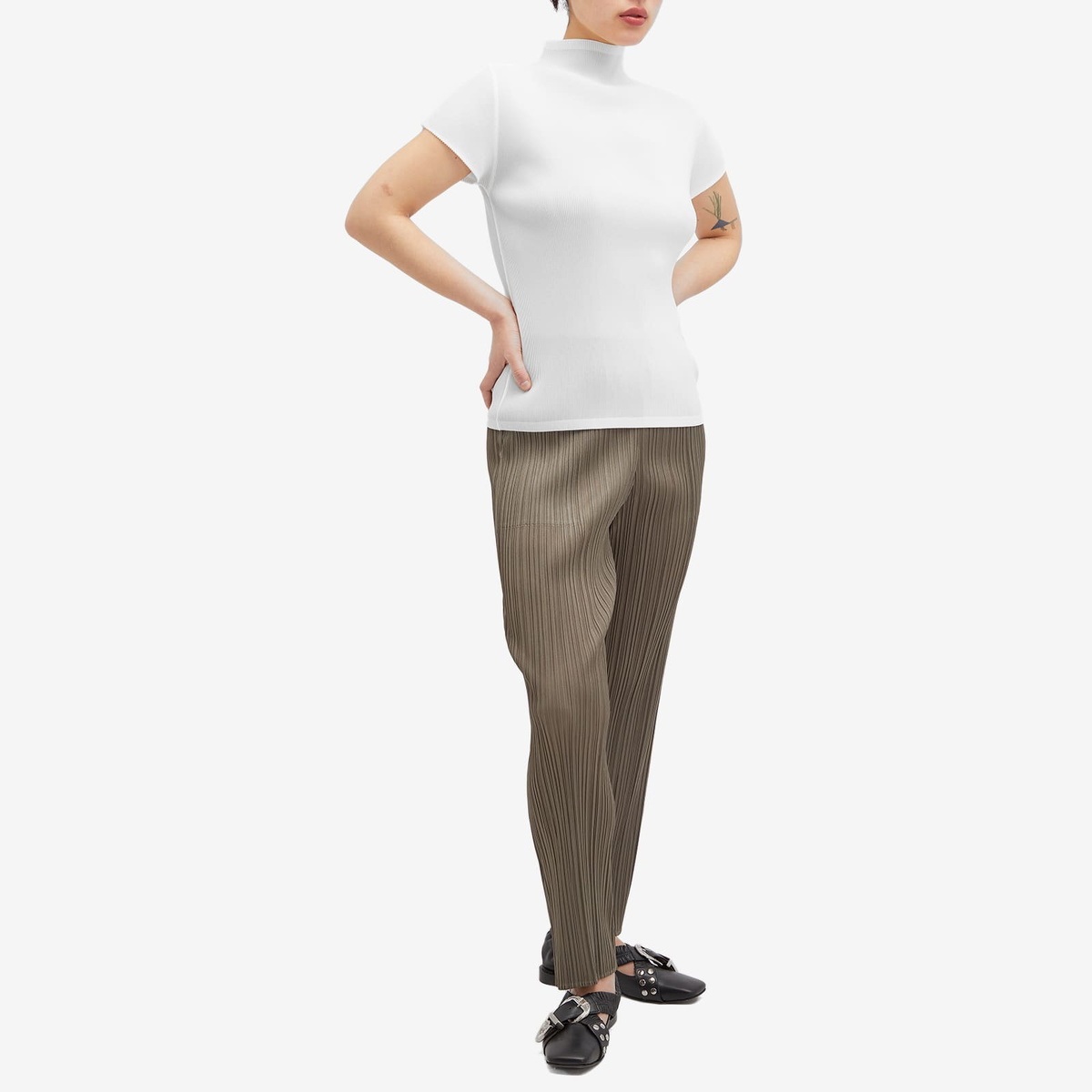 PLEATS PLEASE BASIC MIST ホワイト Pleats Please Issey Miyake Mist Basics Top in White | Lyst